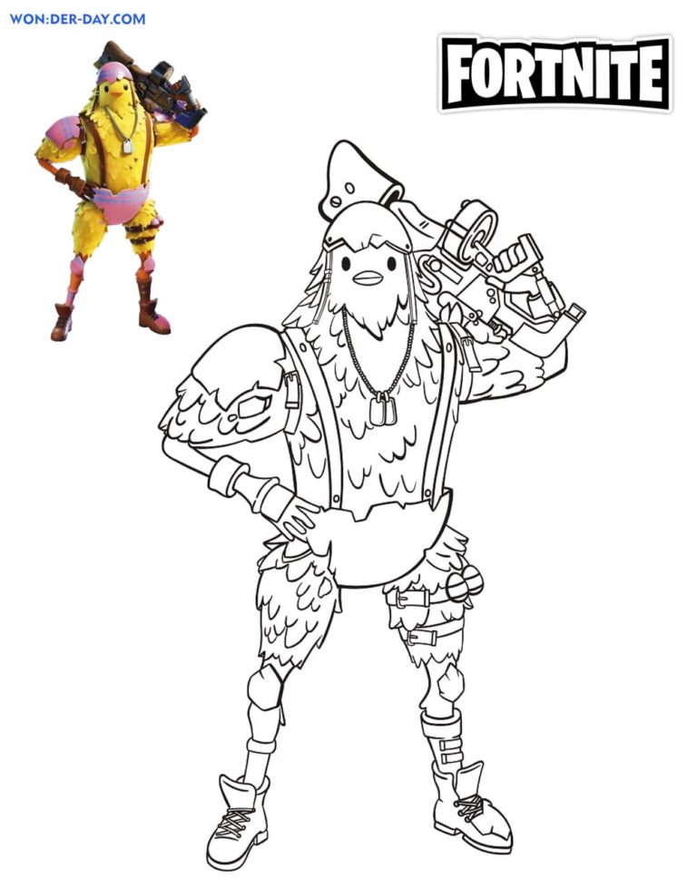 Cluck Fortnite coloring pages - Printable coloring pages