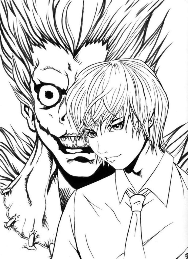 Desenhos de Death Note para colorir