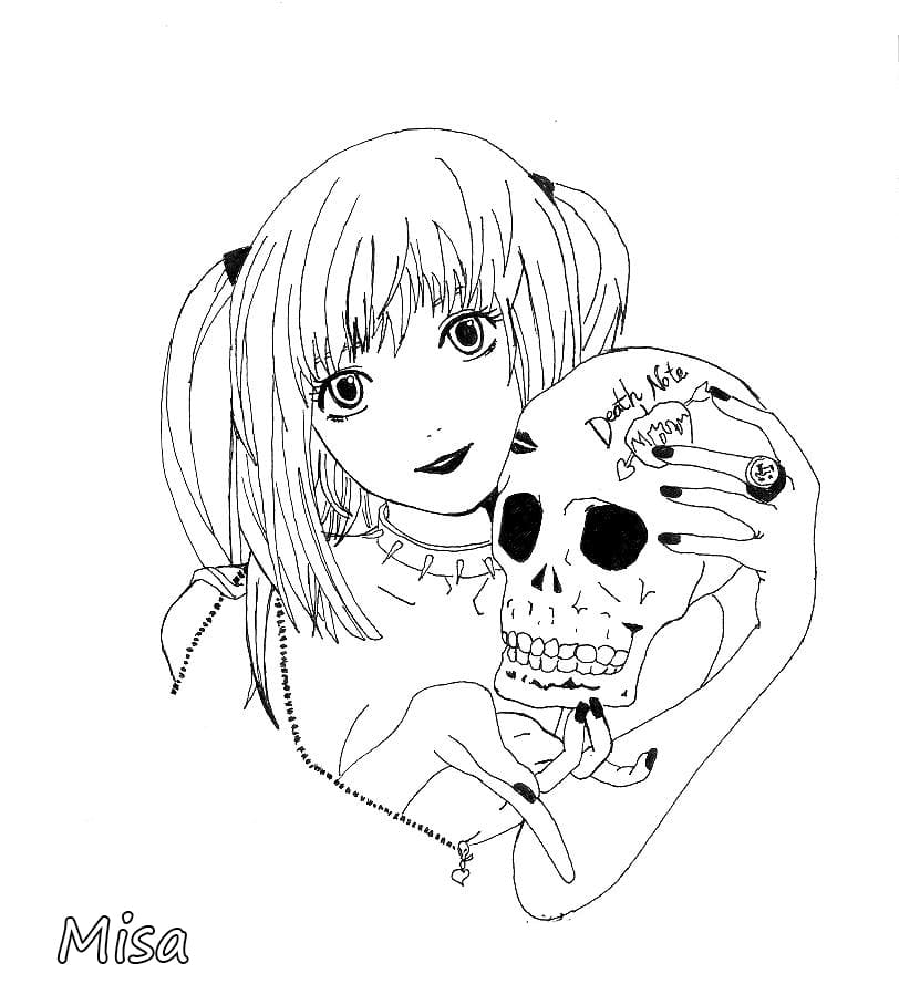 Desenhos de Death Note para colorir