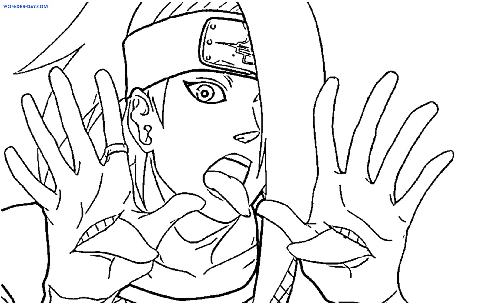 DEIDARA NARUTO DESENHO PASSO A PASSO - MODO FÁCIL 