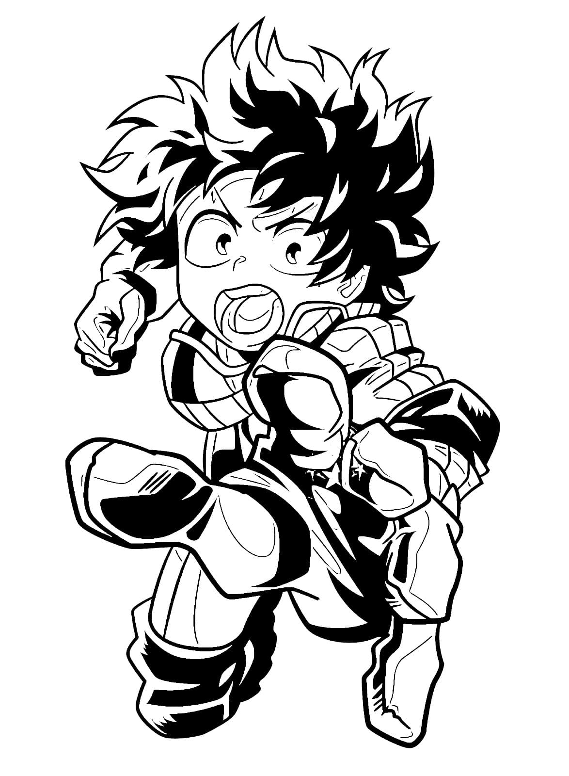 Mha Coloring Pages Deku Coloring Pages