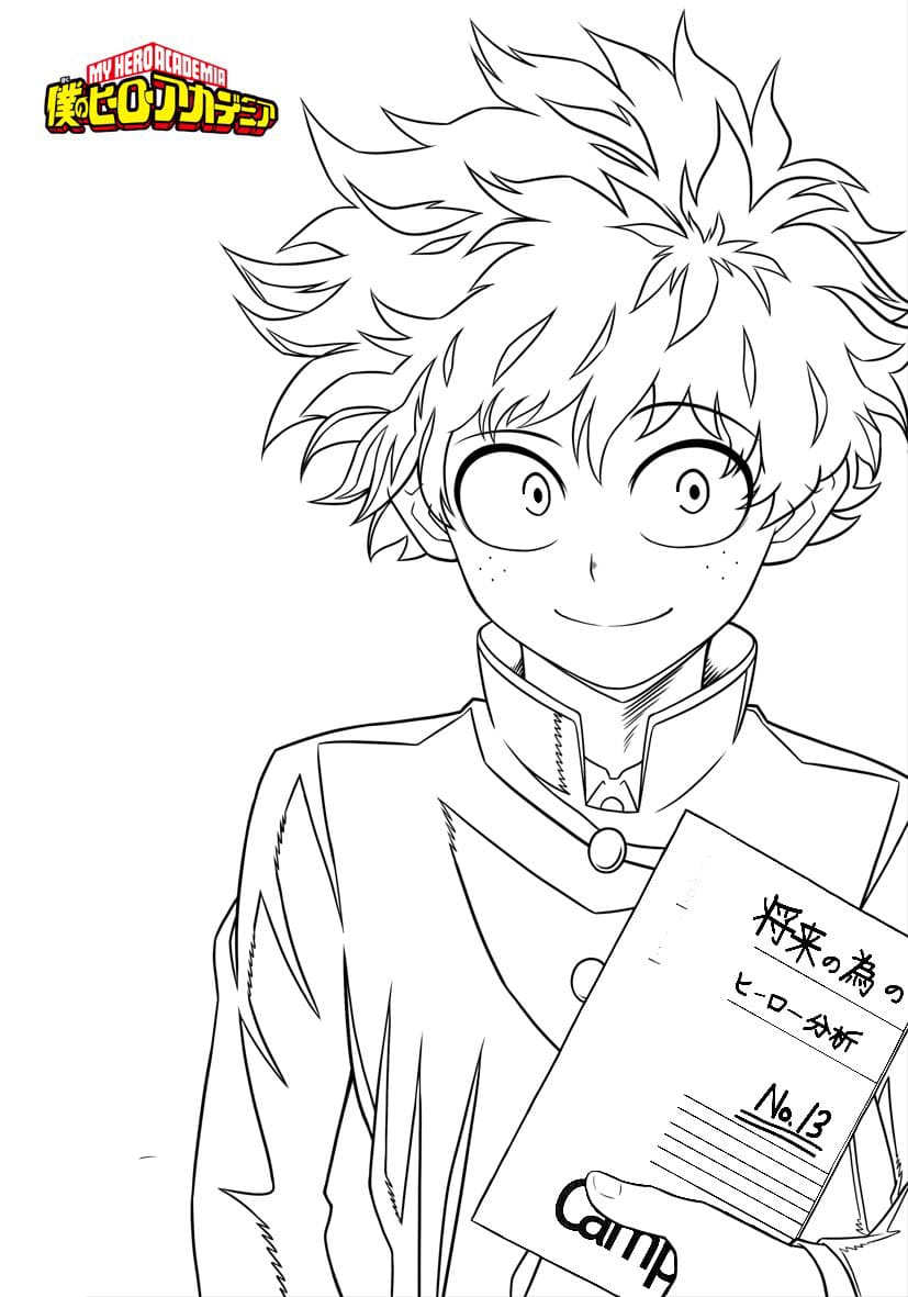 Deku coloring pages   Free coloring pages   WONDER DAY — Coloring ...