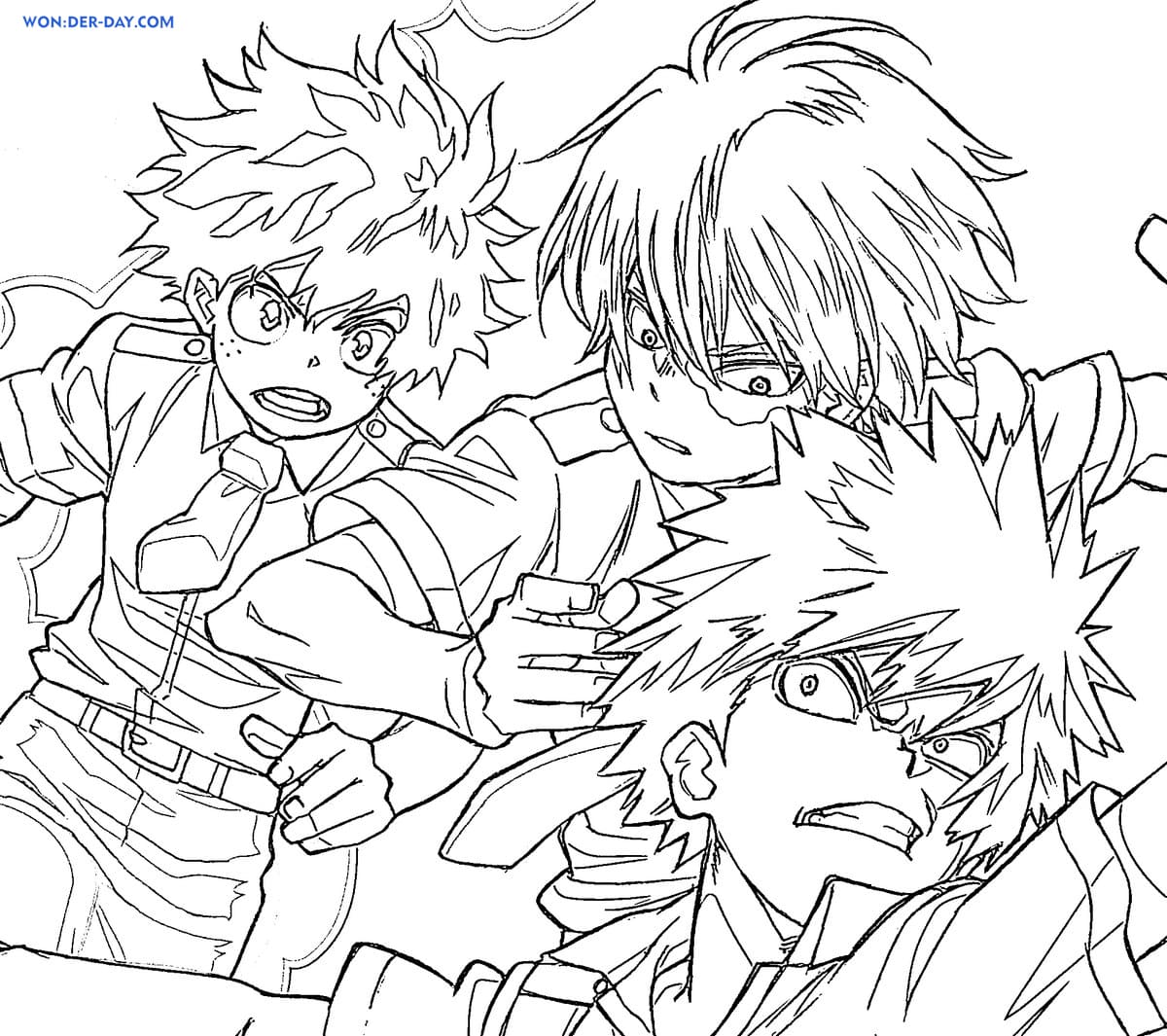 Deku coloring pages Free coloring pages WONDER DAY — Coloring pages
