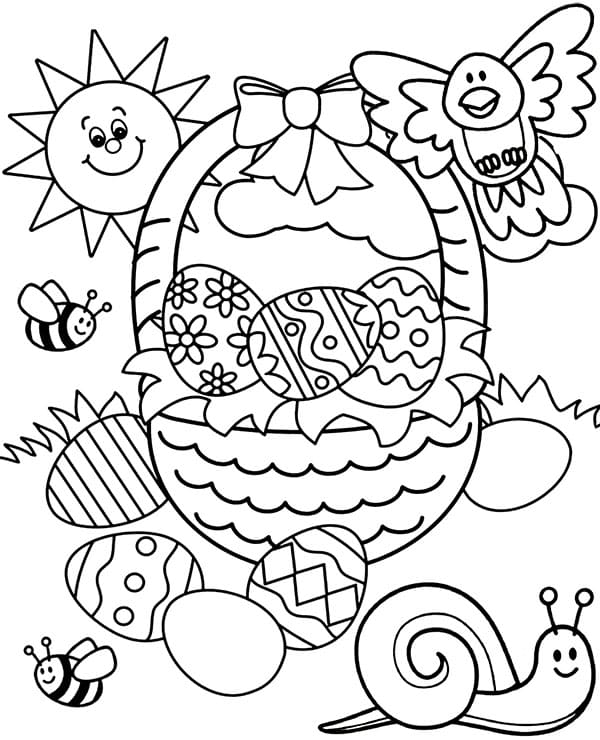 Desenhos da Páscoa para Colorir