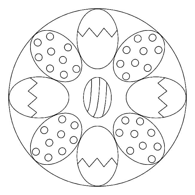 Easter Mandala coloring pages