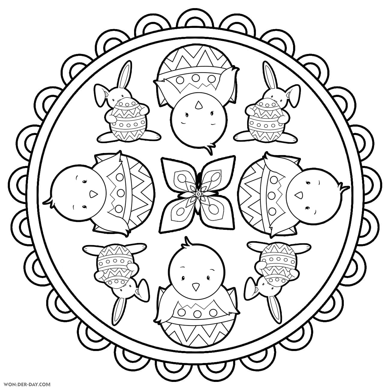 Ausmalbilder Ostern Mandala   20 Kostenlose Malvorlagen