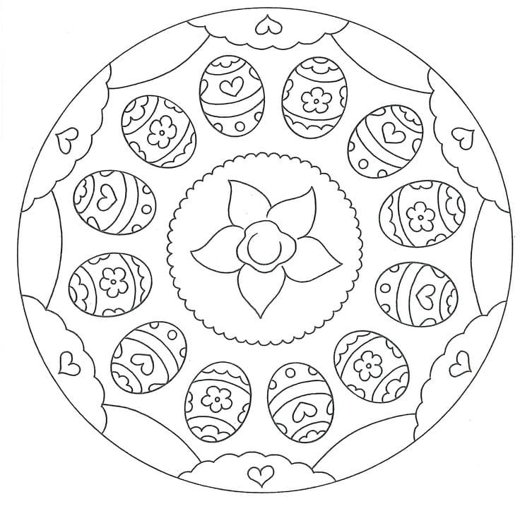 Ausmalbilder Ostern Mandala