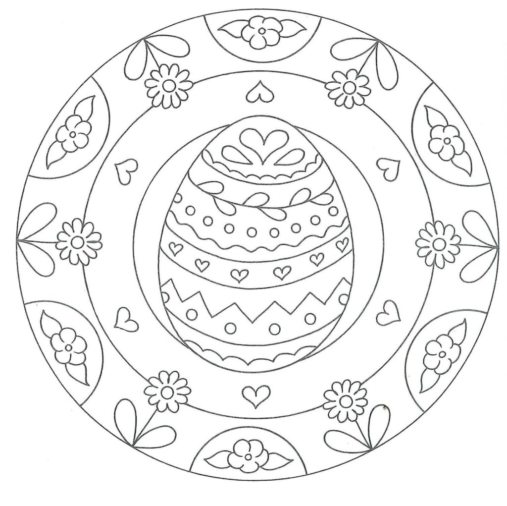 Coloriage Mandala Pâques