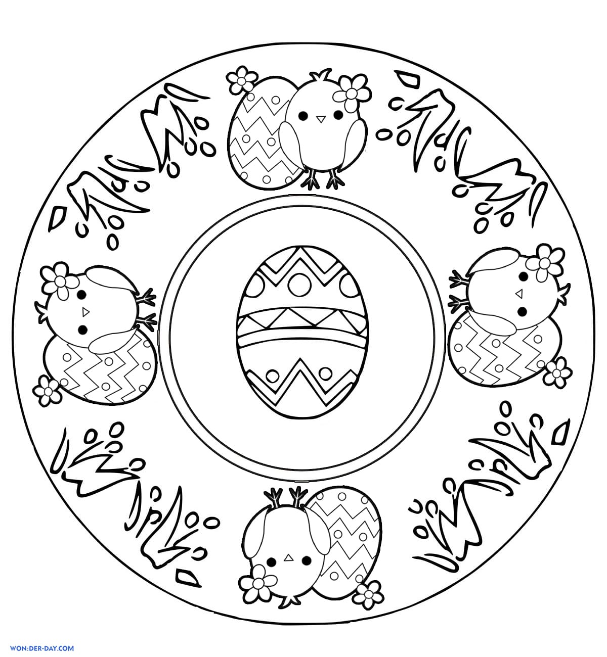 Easter Mandala coloring pages   Free coloring pages   WONDER DAY ...