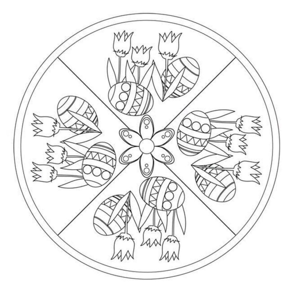 Easter Mandala coloring pages