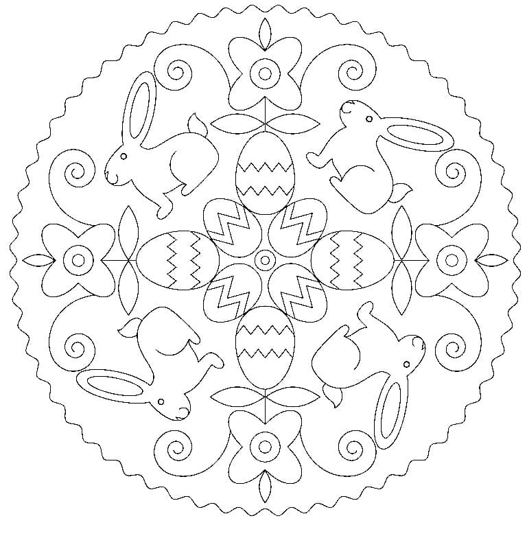 Ausmalbilder Ostern Mandala