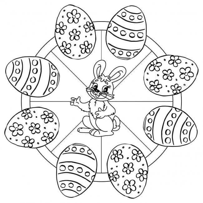 Dibujos de Mandalas de Pascua para