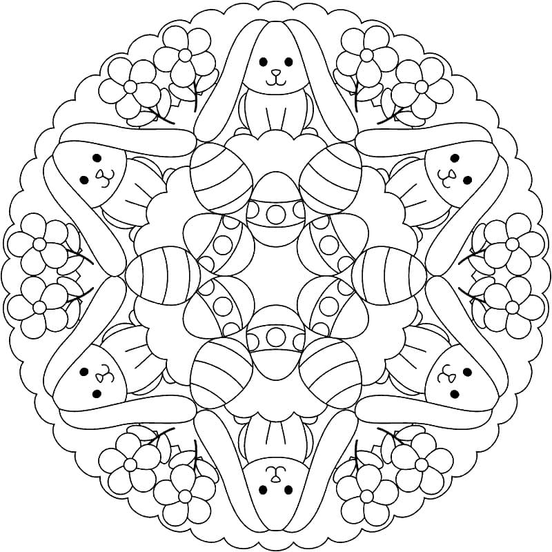 Easter Mandala coloring pages