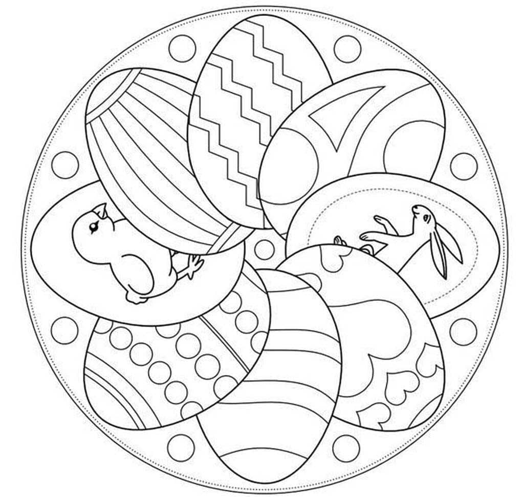 Ausmalbilder Ostern Mandala   20 Kostenlose Malvorlagen