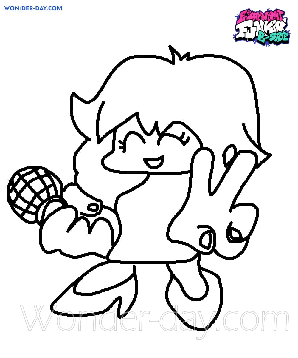 Friday Night Funkin Coloring Pages Printable Coloring Pages