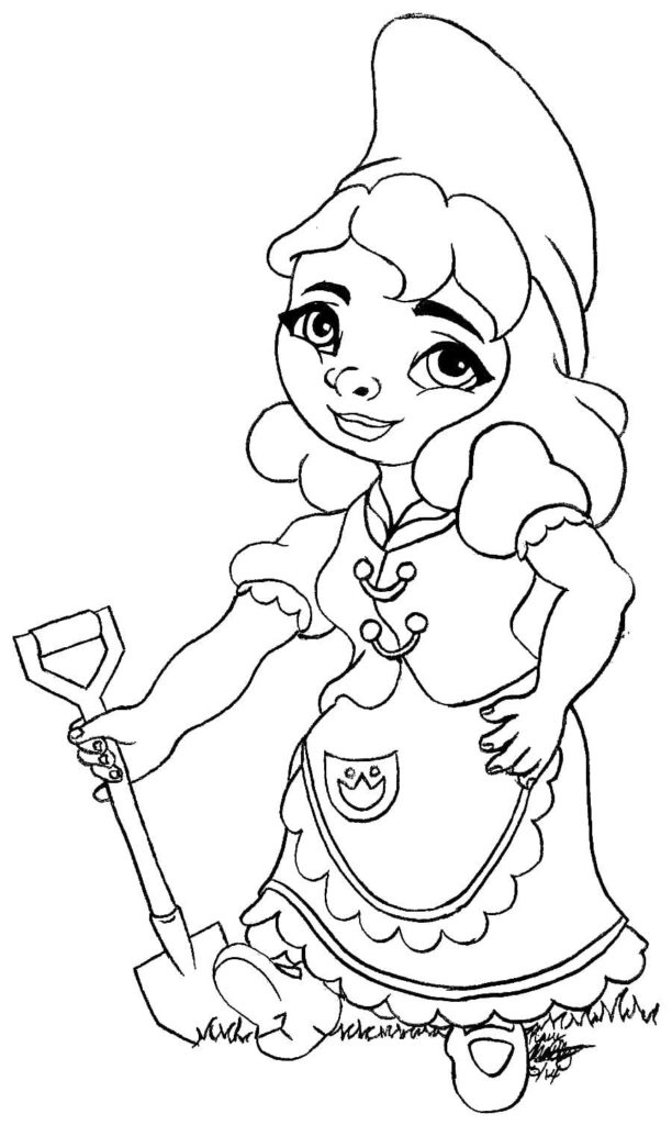 Gnome coloring pages
