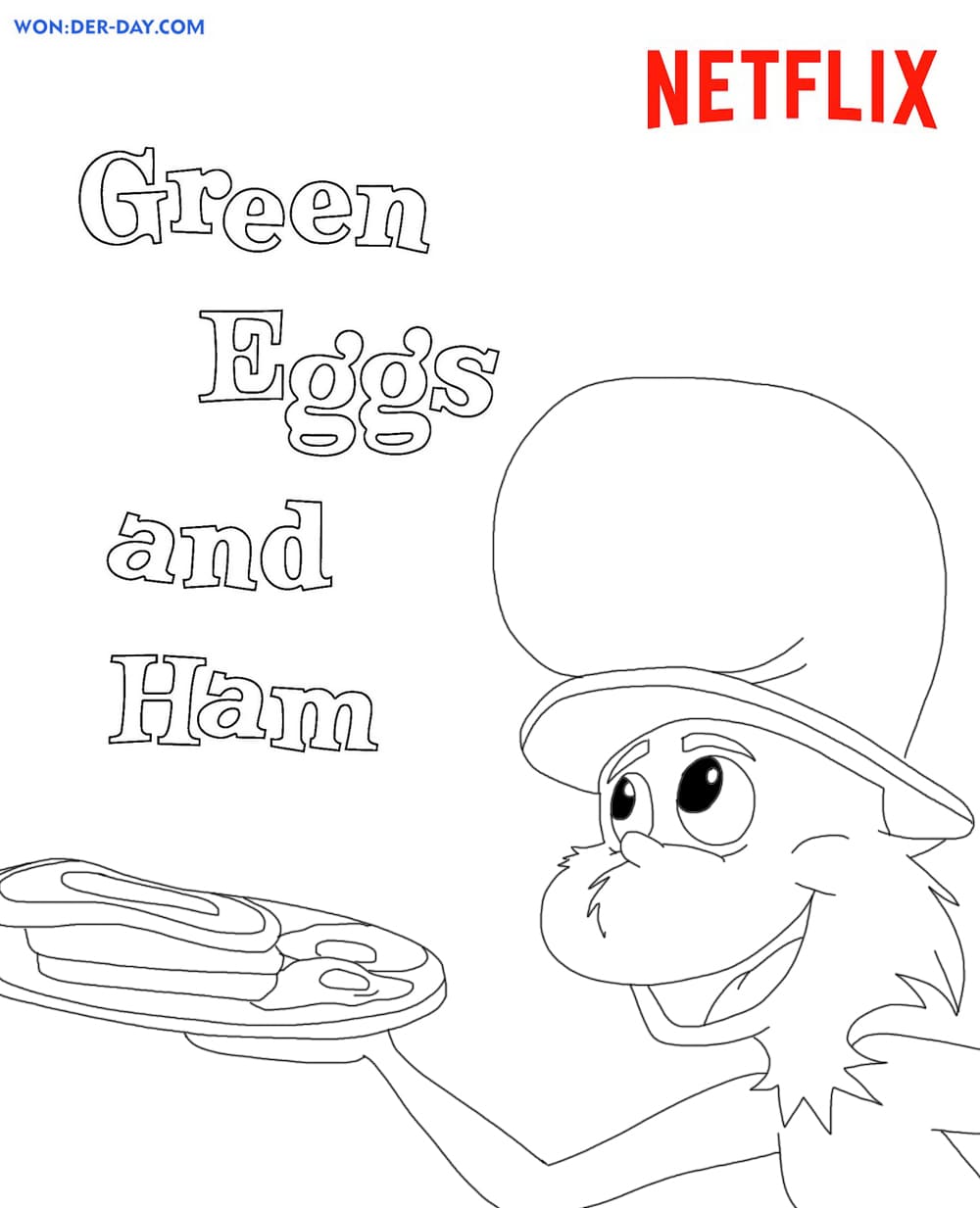 Green Eggs and Ham Coloring Pages | WONDER DAY — Coloring pages for