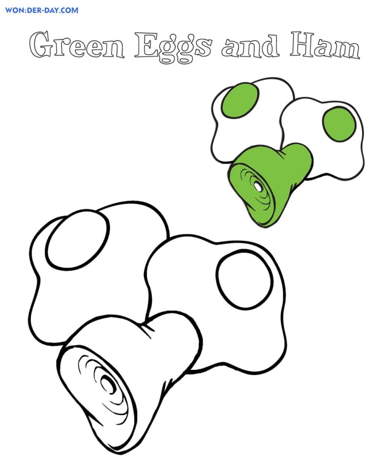 Green Eggs And Ham Coloring Pages Wonder Day — Coloring Pages For