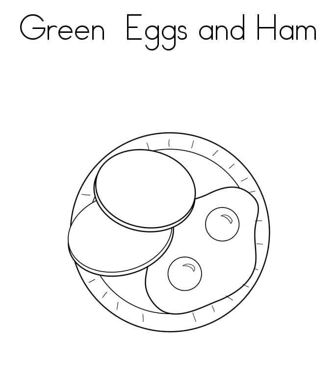 Green Eggs and Ham Coloring Pages