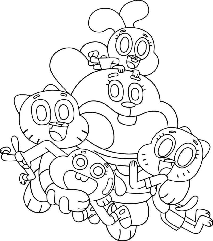 Desenhos de Gumball para colorir