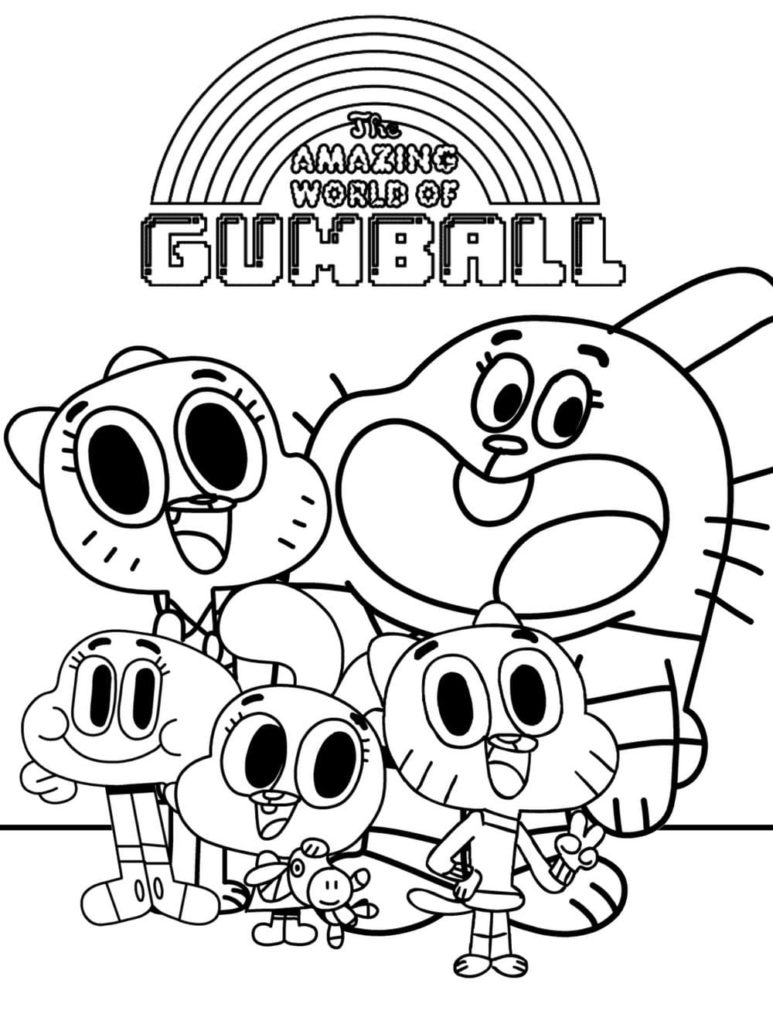 Dibujos de Gumball para colorear