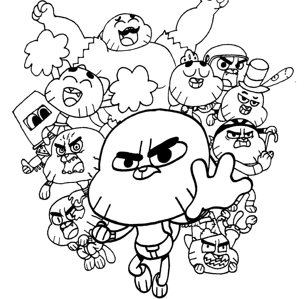 57 Gumball Cartoon Coloring Pages Best