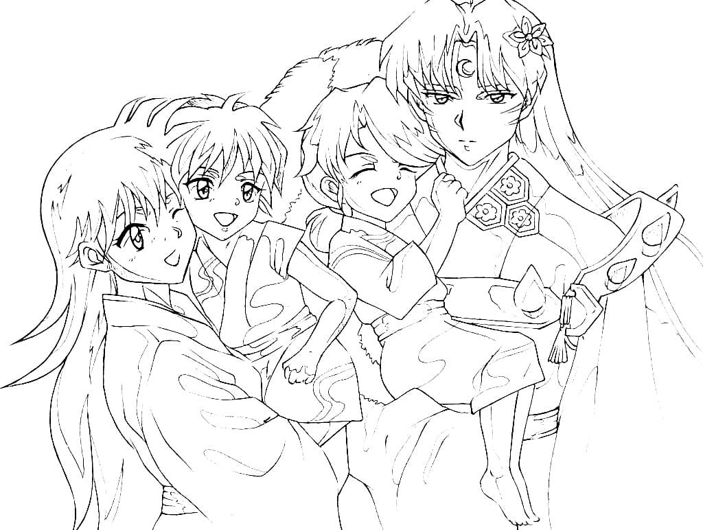 miroku coloring pages