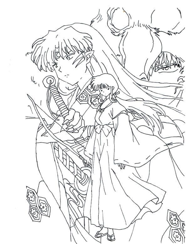 Desenhos de Inuyasha para colorir