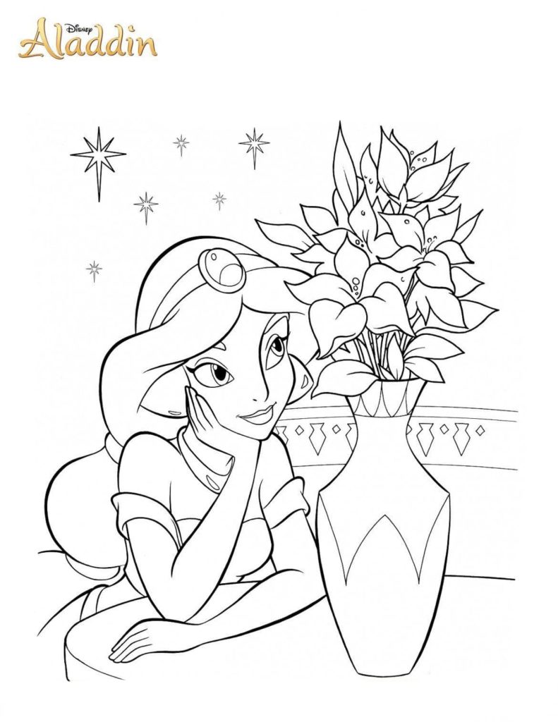 Jasmine coloring pages   20 Free coloring pages   WONDER DAY ...