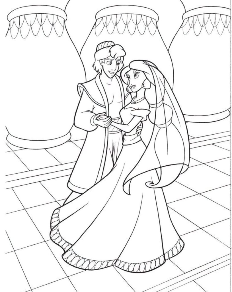 Раскраска Золушка невеста