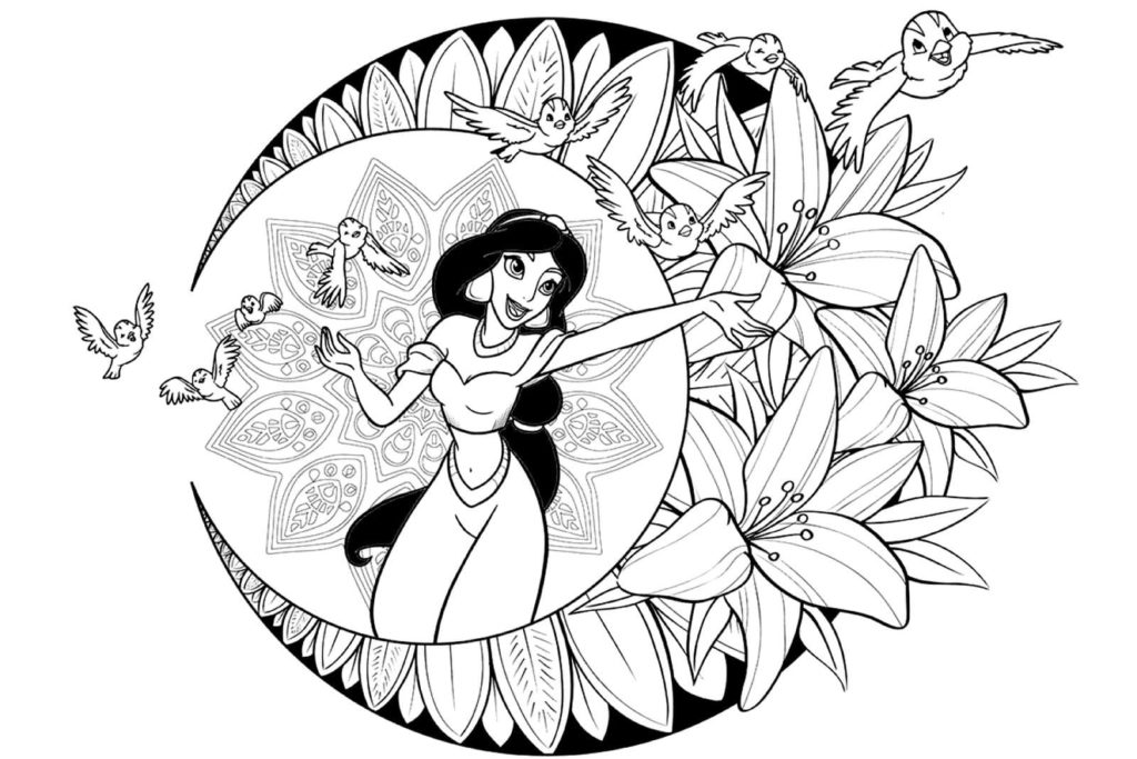 Jasmine coloring pages