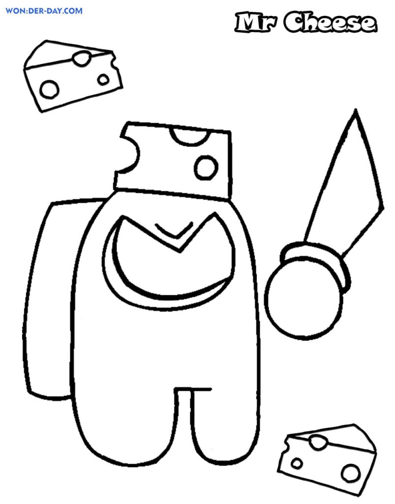 Mr. Cheese coloring pages