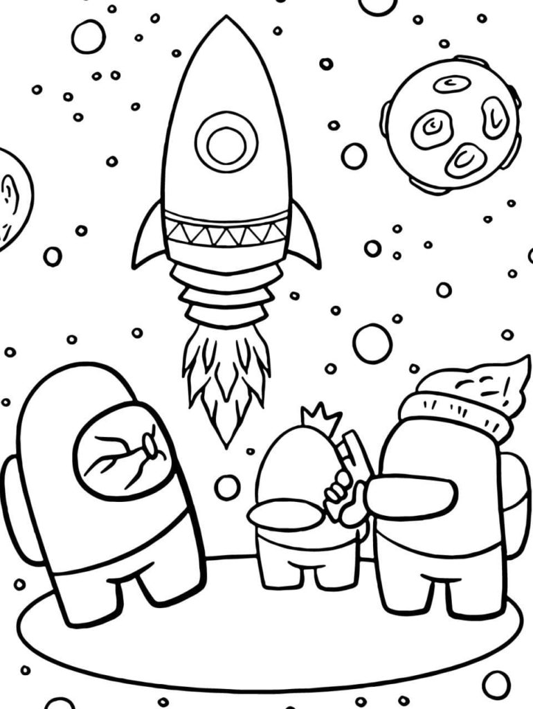 Among Us Coloring Pages. Print for free 100 Coloring Pages