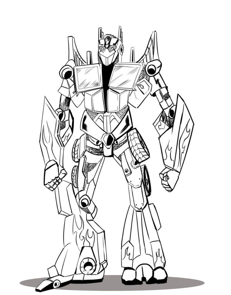 Dibujos para colorear Optimus Prime