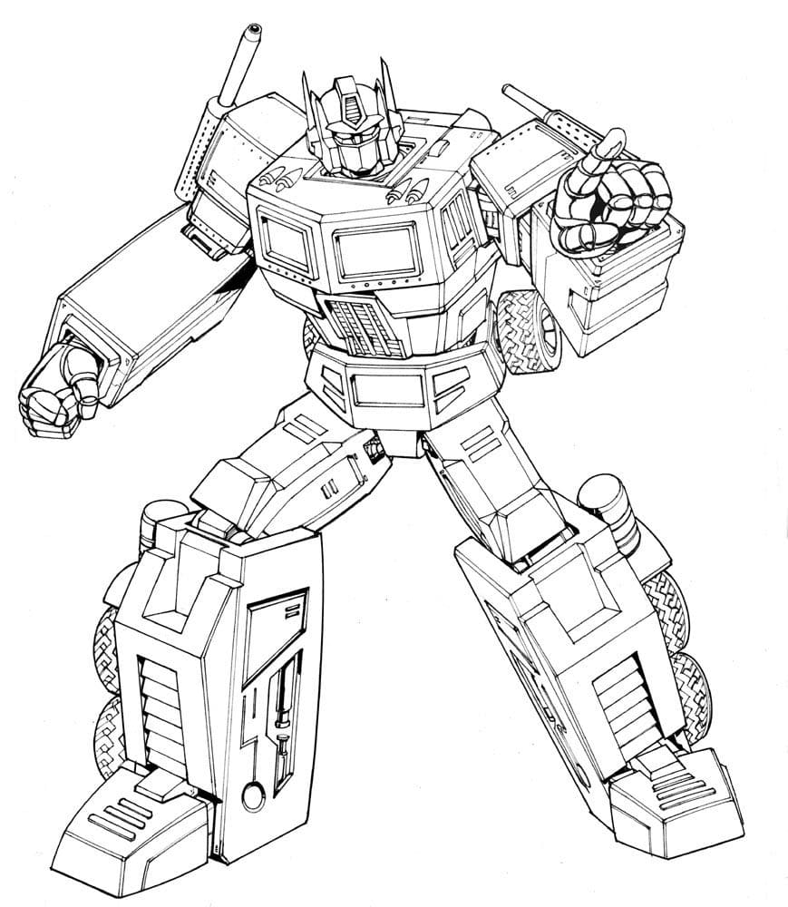 Desenhos de Optimus Prime para colorir