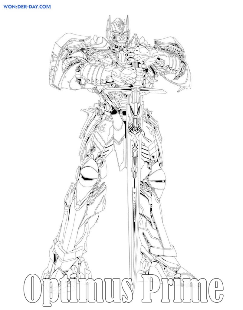 Desenhos de Optimus Prime para colorir