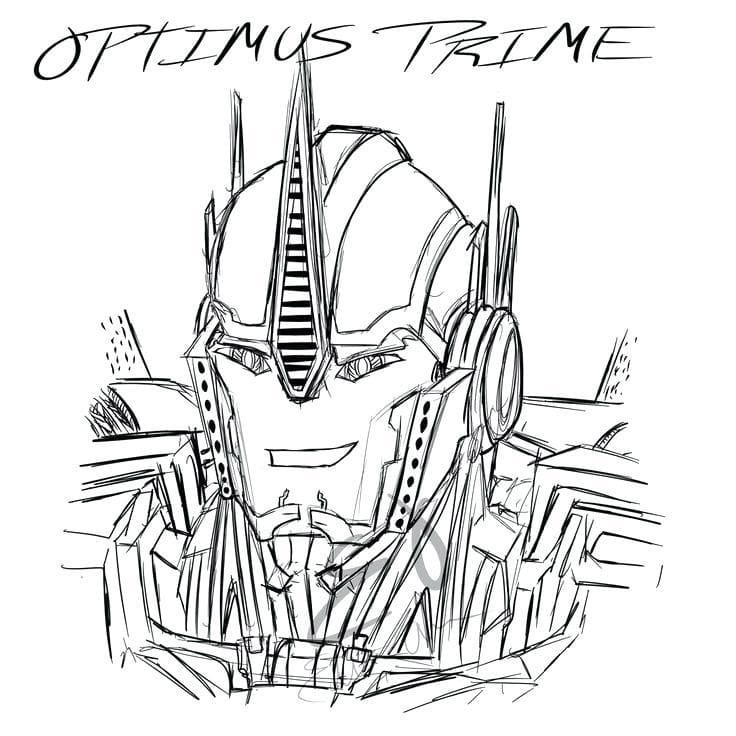 Coloriage Optimus Prime