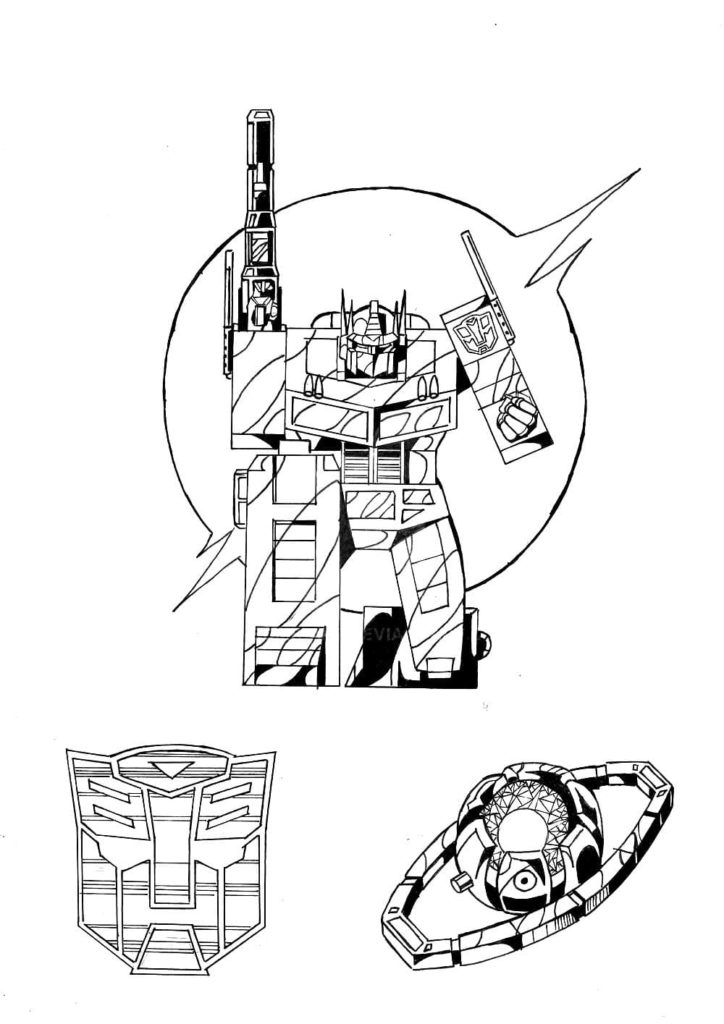 Optimus Prime Coloring pages