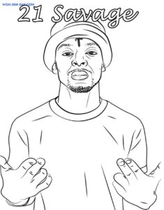 21 Savage coloring pages - Print for Free | WONDER DAY — Coloring pages ...