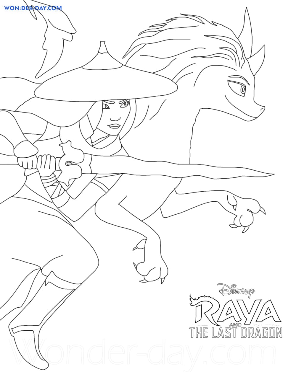 Raya The Last Dragon Coloring Pages