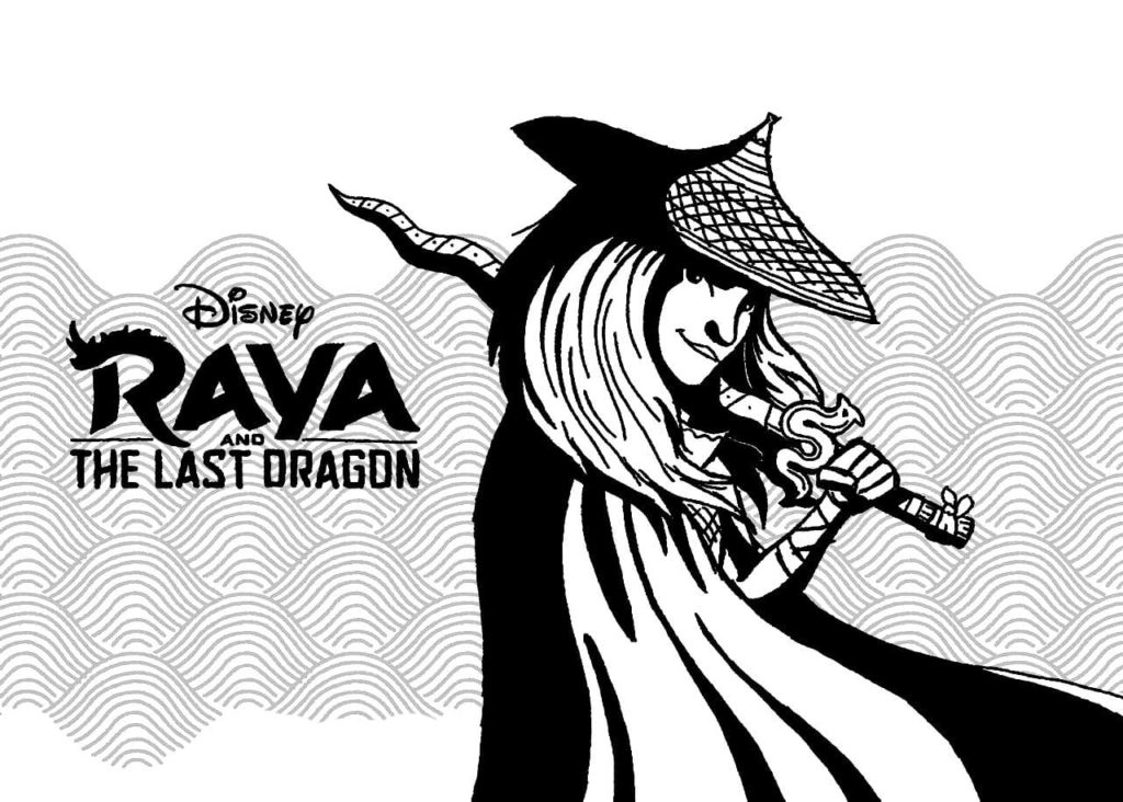 Coloriage Raya et le dernier dragon