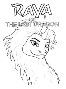 Ausmalbilder Raya und die letzten Drachen - Wonder-day.com