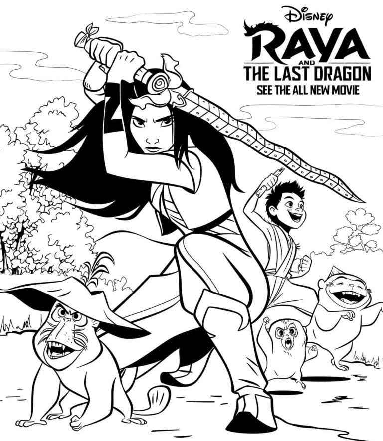 raya and the last dragon coloring pages 70 free coloring pages
