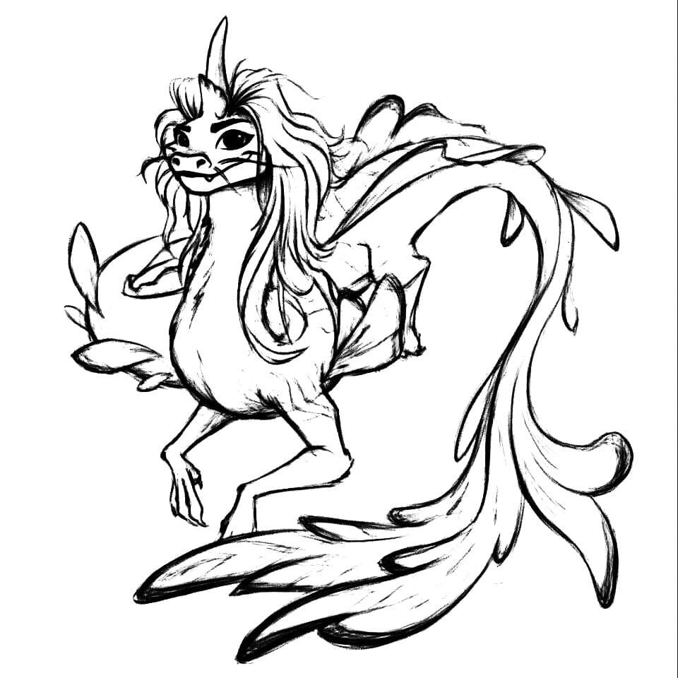 Dibujos de Raya y el último dragón para colorear