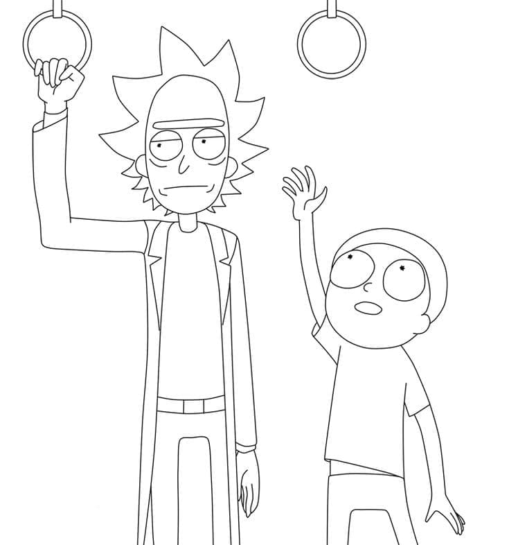 Dibujos de Rick y Morty para colorear
