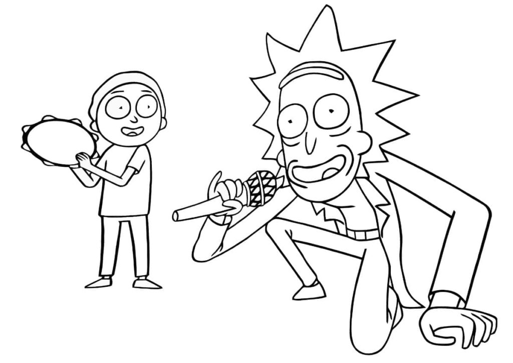 Coloriage Rick et Morty