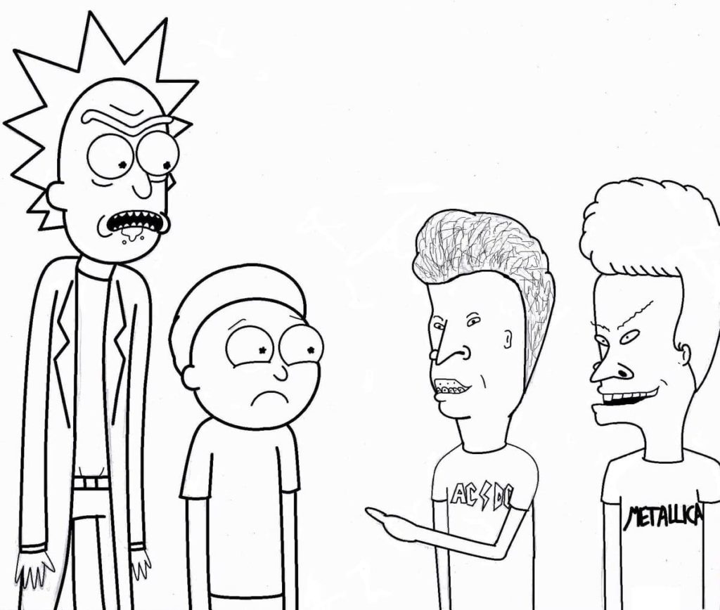 80 Ausmalbilder von Rick und Morty