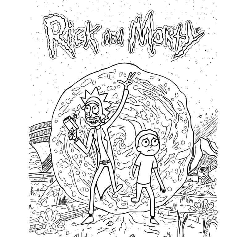 Dibujos de Rick y Morty para colorear