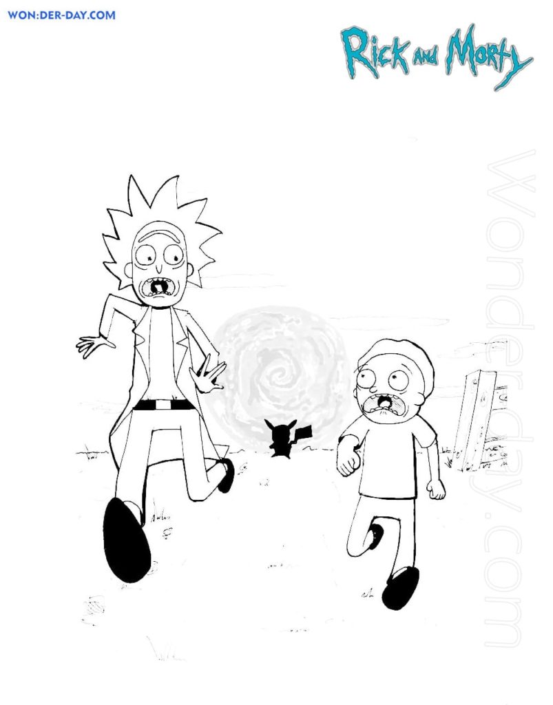 Rick and Morty coloring pages