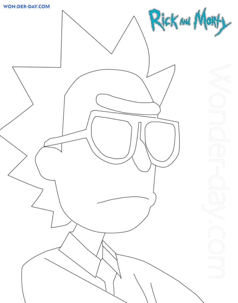 Desenhos de Rick e Morty para colorir